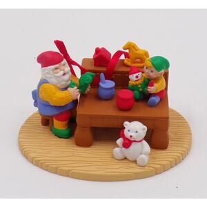 Vintage 1992 Avon Christmas With Santa In The Workshop ornament